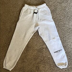 Essentials Kids Light Gray Joggers Size 12